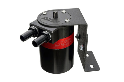HPS Performance Aluminum Oil Catch Can Kit with 5/8 inch Barb Adapters and Rubber Hoses 861-503