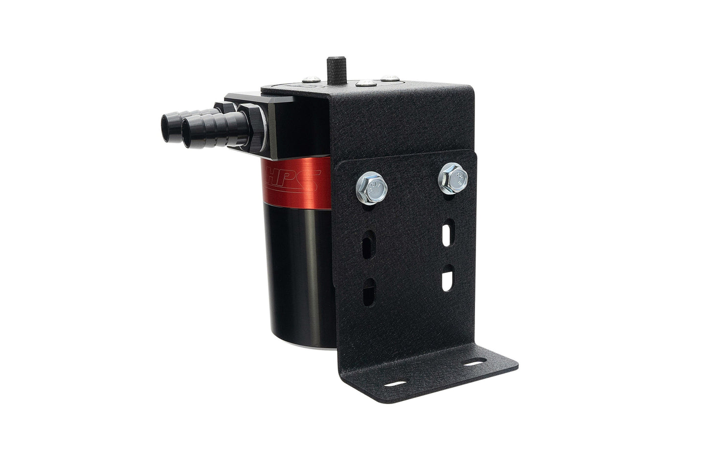 HPS Performance Aluminum Oil Catch Can Kit with 5/8" Barb Adapters and Rubber Hoses, 861-503