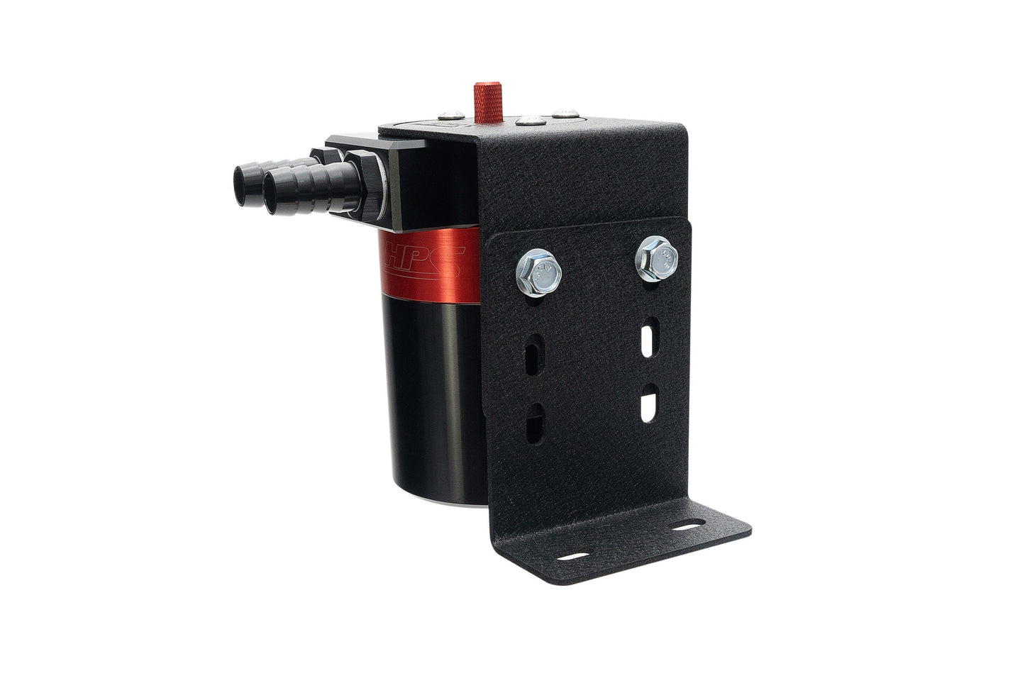 HPS Performance Aluminum Oil Catch Can Kit with 5/8" Barb Adapters and Rubber Hoses, 861-503