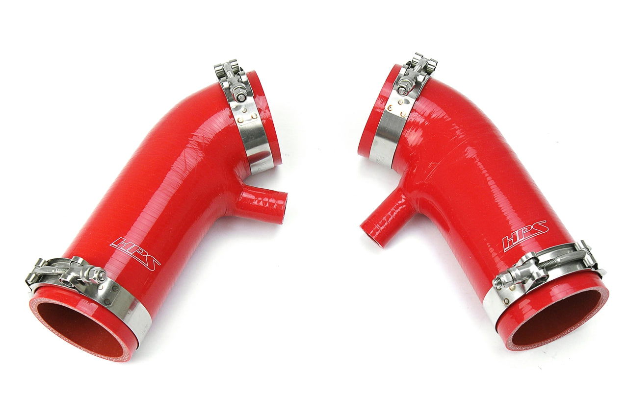 HPS Performance High Temp Reinforced Silicone Air Intake Hose Kit Red 87-68426-RED