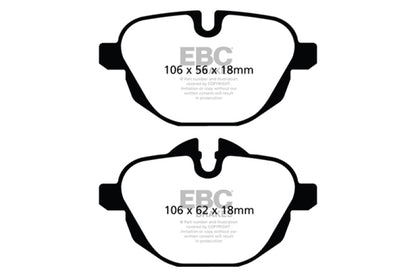 EBC 11+ BMW X3 2.0 Turbo (F25) Greenstuff Rear Brake Pads