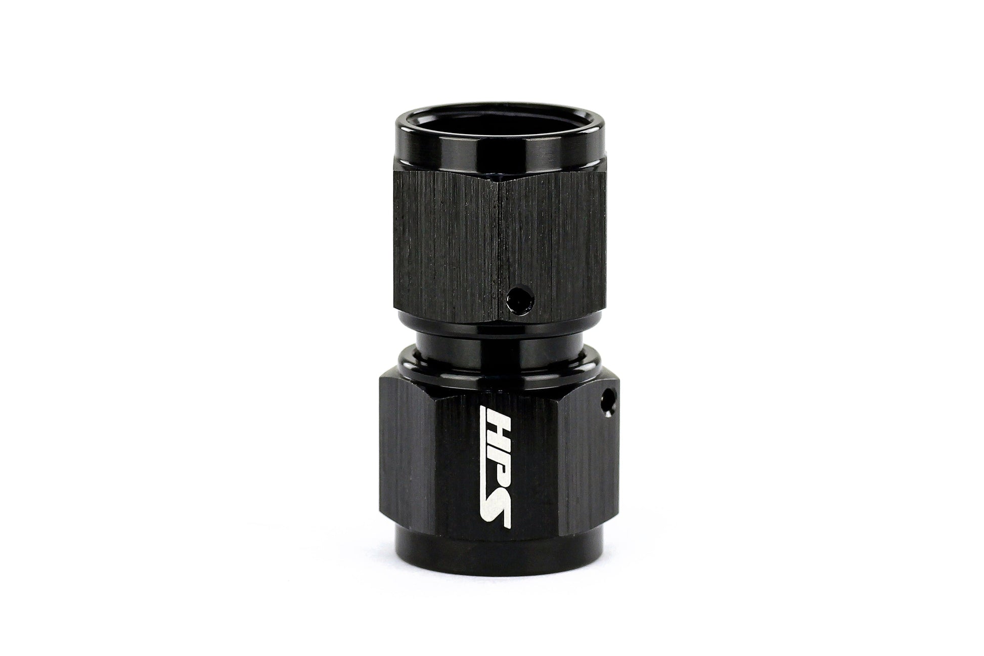 HPS Performance Straight -10 AN Female to Female Swivel Coupling Adapter Aluminum Black
