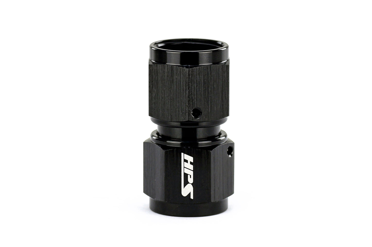 HPS Performance Straight -6 AN Female to Female Swivel Coupling Adapter Aluminum Black
