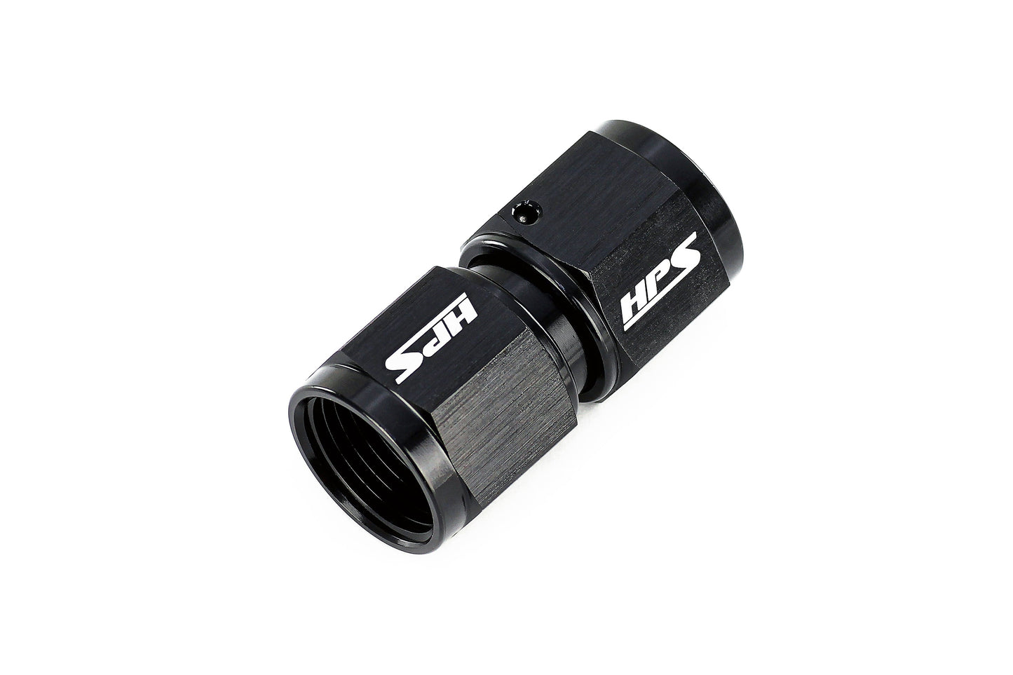 HPS Performance Straight -3 AN Female to Female Swivel Coupling Adapter, Aluminum, Black