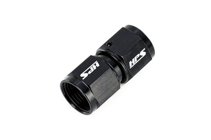 HPS Performance Straight -3 AN Female to Female Swivel Coupling Adapter, Aluminum, Black