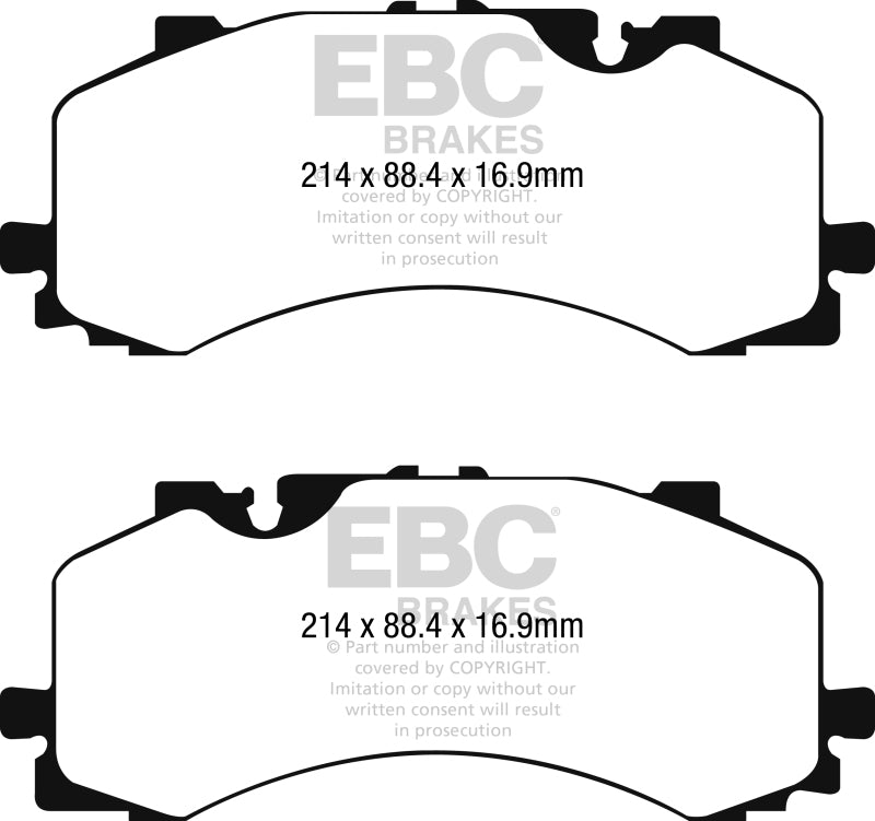 EBC 2016+ Audi Q7 3.0L Supercharged Yellowstuff Front Brake Pads