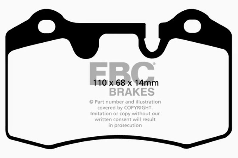 EBC 04-12 Aston Martin DB9 5.9 Yellowstuff Rear Brake Pads