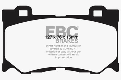 EBC 08-13 Infiniti FX50 5.0 Yellowstuff Front Brake Pads