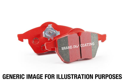 EBC 13-14 Audi RS7 4.0TT (w/Cast Iron Rotors & Trapezoid Weights) Redstuff Front Brake Pads