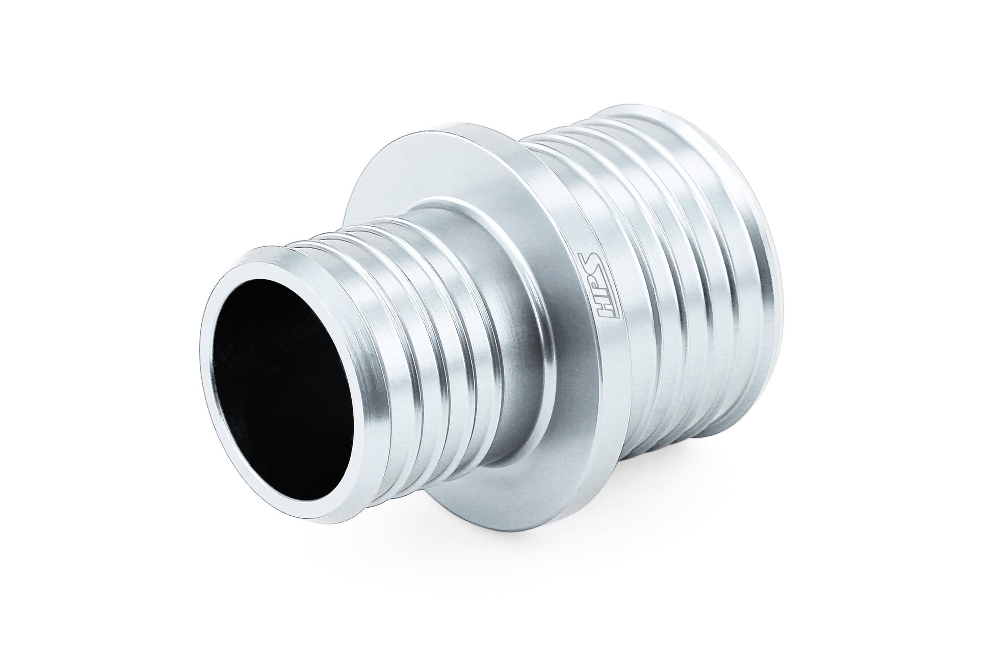 HPS 5/8 inch - 3/4 inch 16mm - 19mm Billet 6061 Aluminum Joiner Hose Union Connector Silver