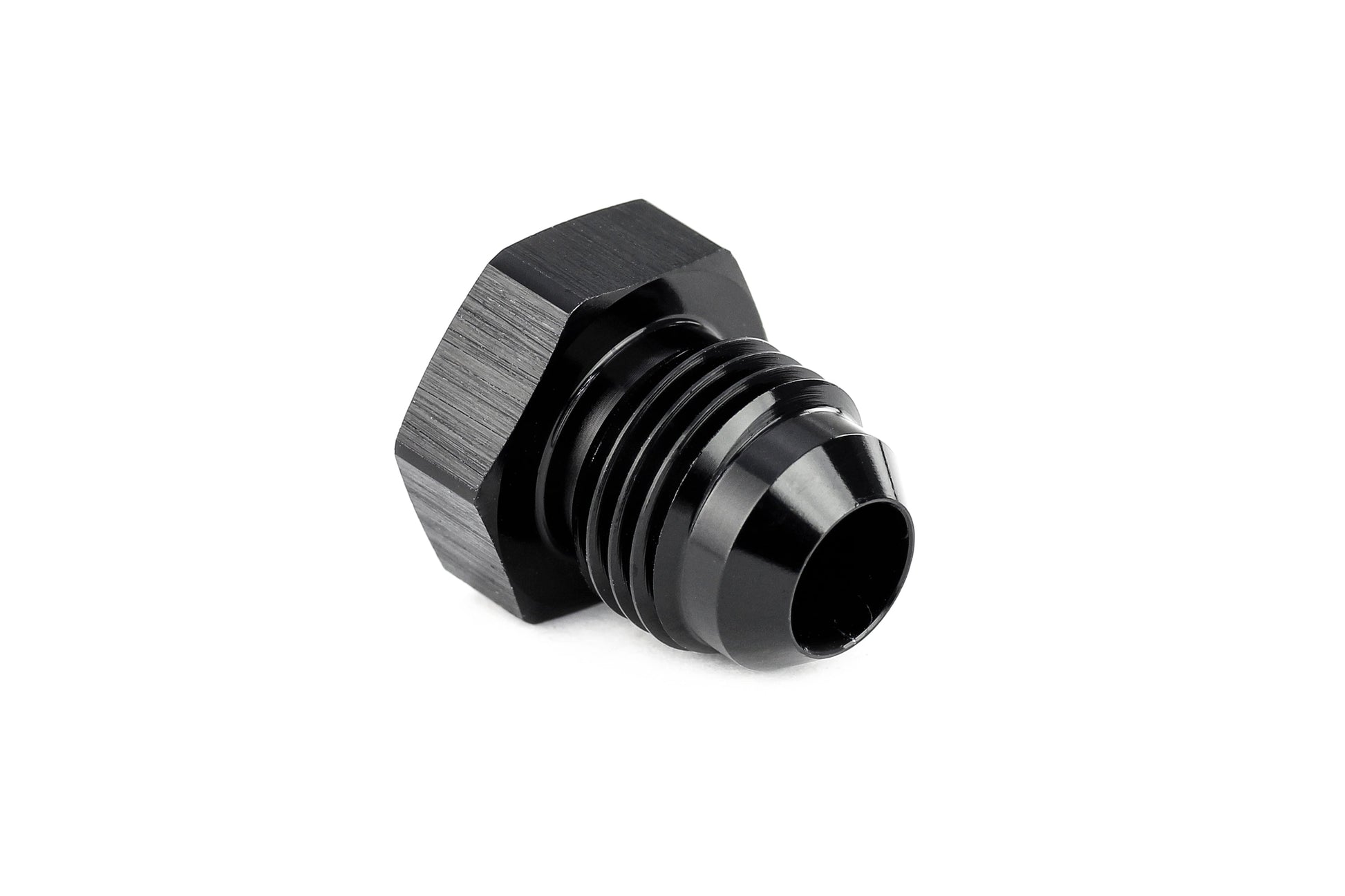 HPS Performance -10 AN Fittings Plug AN Male 37 Degree Flare Aluminum Black