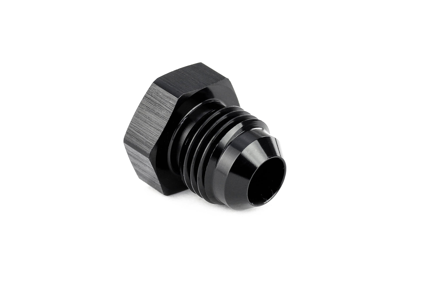 HPS Performance -6 AN Fittings Plug AN Male 37 Degree Flare Aluminum Black