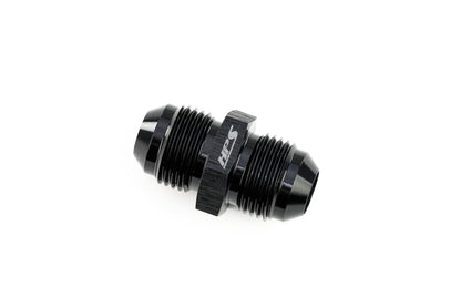 HPS Performance Straight -6 AN Male to Male Union Adapter Aluminum Black