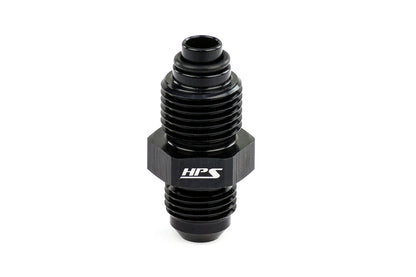 HPS Performance -6 AN to 1/2-20 Male to Inverted Flare Male Power Steering Adapter Aluminum Black