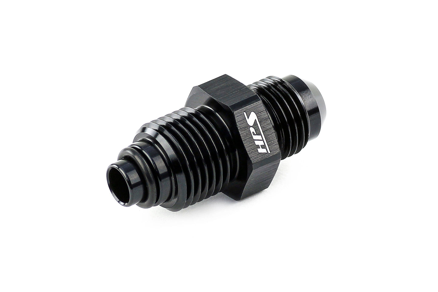 HPS Performance -6 AN to M16 x 1.5 Male to Metric Thread Male O-Ring Tip Adapter, Aluminum, Black
