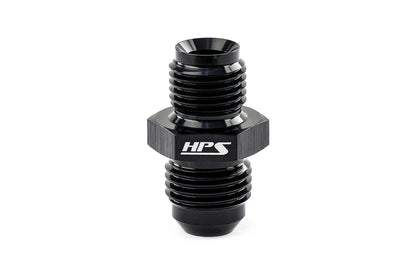 HPS Performance Straight AN Flare -8 to 1/4 inch NPT Adapter Aluminum Black