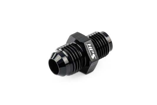 HPS Performance Straight -10 AN Flare to 1/2" NPT Adapter, Aluminum, Black