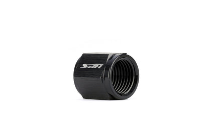 HPS Performance -6 Hard Line AN Tube Nut, Aluminum, Black