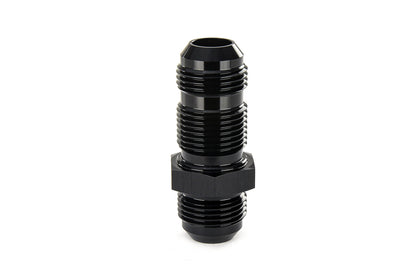 HPS Performance Straight -16 AN Male to Male Bulkhead Adapter, Aluminum, Black