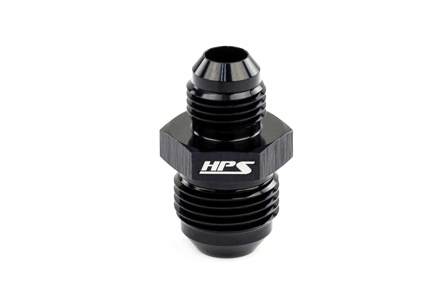 HPS Performance -8 AN to -4 AN Male To Male Reducer Union Coupler Adapter Aluminum Black