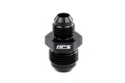 HPS Performance -8 AN to -4 AN Male To Male Reducer Union Coupler Adapter Aluminum Black