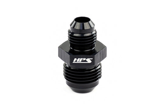 HPS Performance -8 AN to -6 AN Male To Male Reducer Union Coupler Adapter Aluminum Black