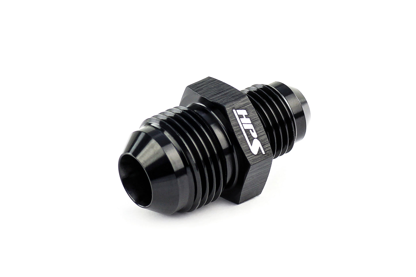 HPS Performance AN -6 to AN -4 Male To Male Reducer Union Coupler Adapter, Aluminum, Black