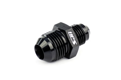 HPS Performance AN -6 to AN -4 Male To Male Reducer Union Coupler Adapter, Aluminum, Black