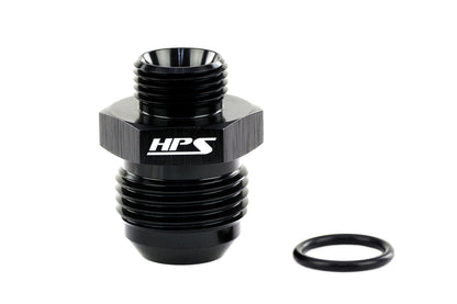 HPS Performance -10 AN Male to -6 O-ring Boss ORB Port Thread Male Adapter Aluminum Black