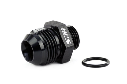 HPS Performance -10 AN Male to -8 O-ring Boss (ORB) Port Thread Male Adapter, Aluminum, Black