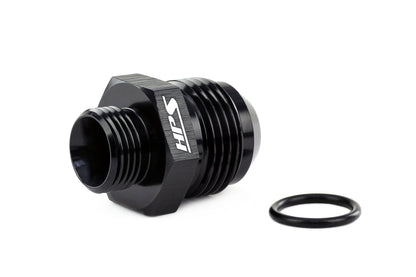 HPS Performance -12 AN Male to -10 O-ring Boss (ORB) Port Thread Male Adapter, Aluminum, Black