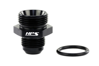 HPS Performance -8 AN Male to -10 O-ring Boss ORB Port Thread Male Adapter Aluminum Black