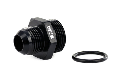 HPS Performance -8 AN Male to -10 O-ring Boss (ORB) Port Thread Male Adapter, Aluminum, Black