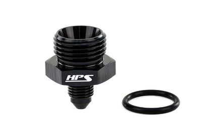 HPS Performance -4 AN Male to -10 O-ring Boss ORB Port Thread Male Adapter Aluminum Black