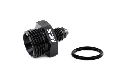 HPS Performance -4 AN Male to -10 O-ring Boss (ORB) Port Thread Male Adapter, Aluminum, Black