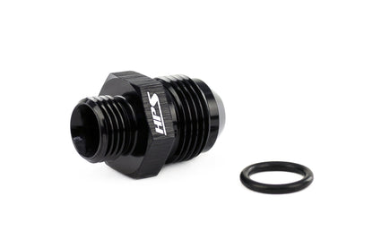 HPS Performance -16 AN Male to -10 O-ring Boss (ORB) Port Thread Male Adapter, Aluminum, Black