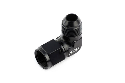 HPS Performance 90 Degree -4 AN Male to Female Swivel Adapter, Aluminum, Black