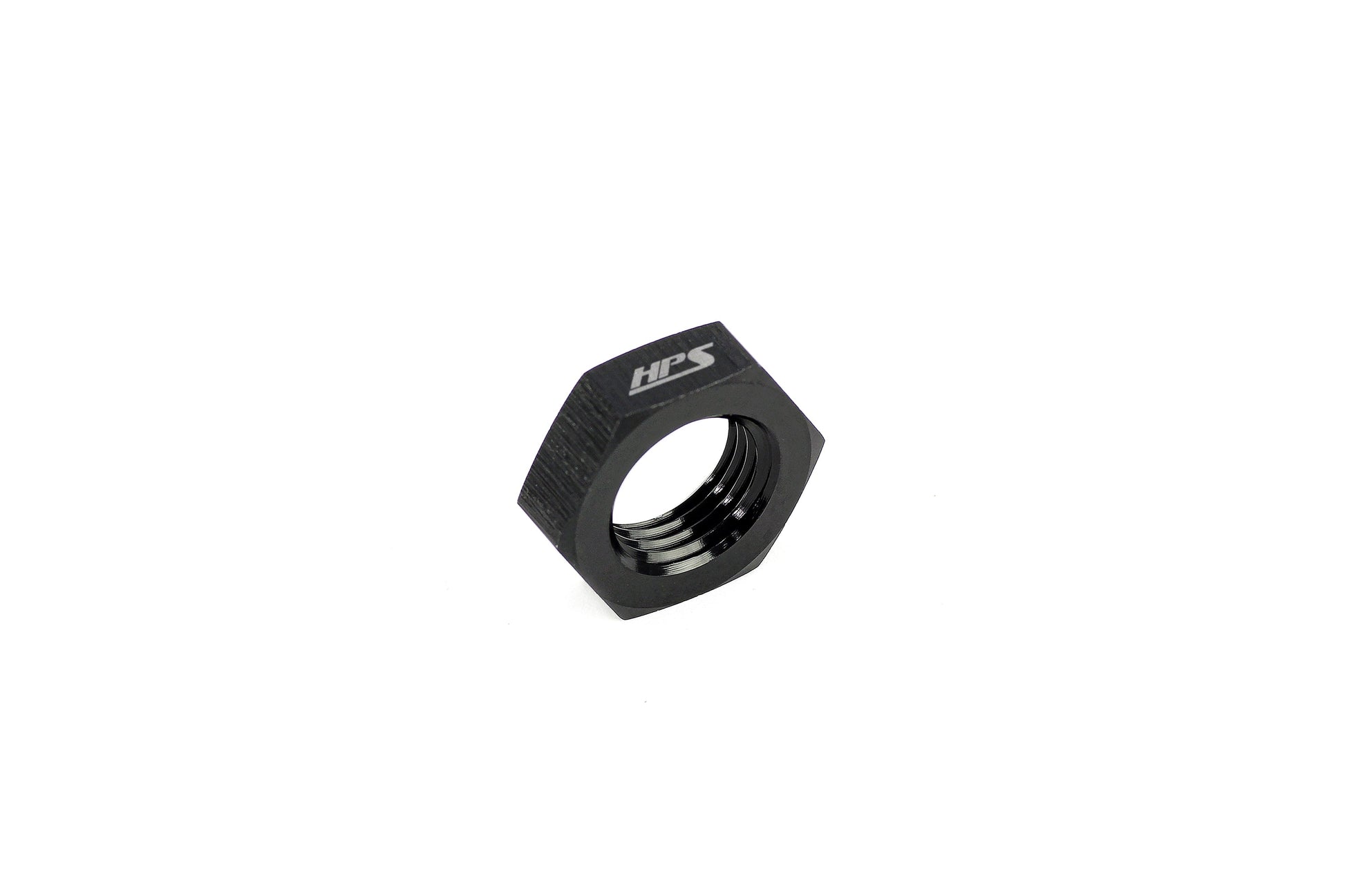 HPS Performance AN -12 Female Bulkhead Fitting Jam Nut Aluminum Black
