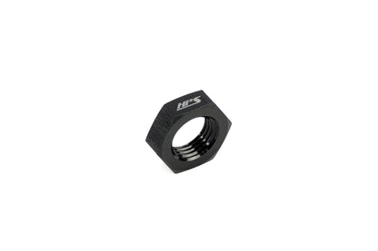 HPS Performance -10 AN Female Bulkhead Fitting Jam Nut Aluminum Black