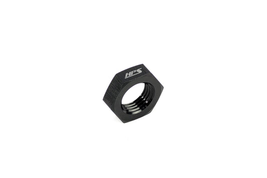 HPS Performance -4 AN Female Bulkhead Fitting Jam Nut Aluminum Black