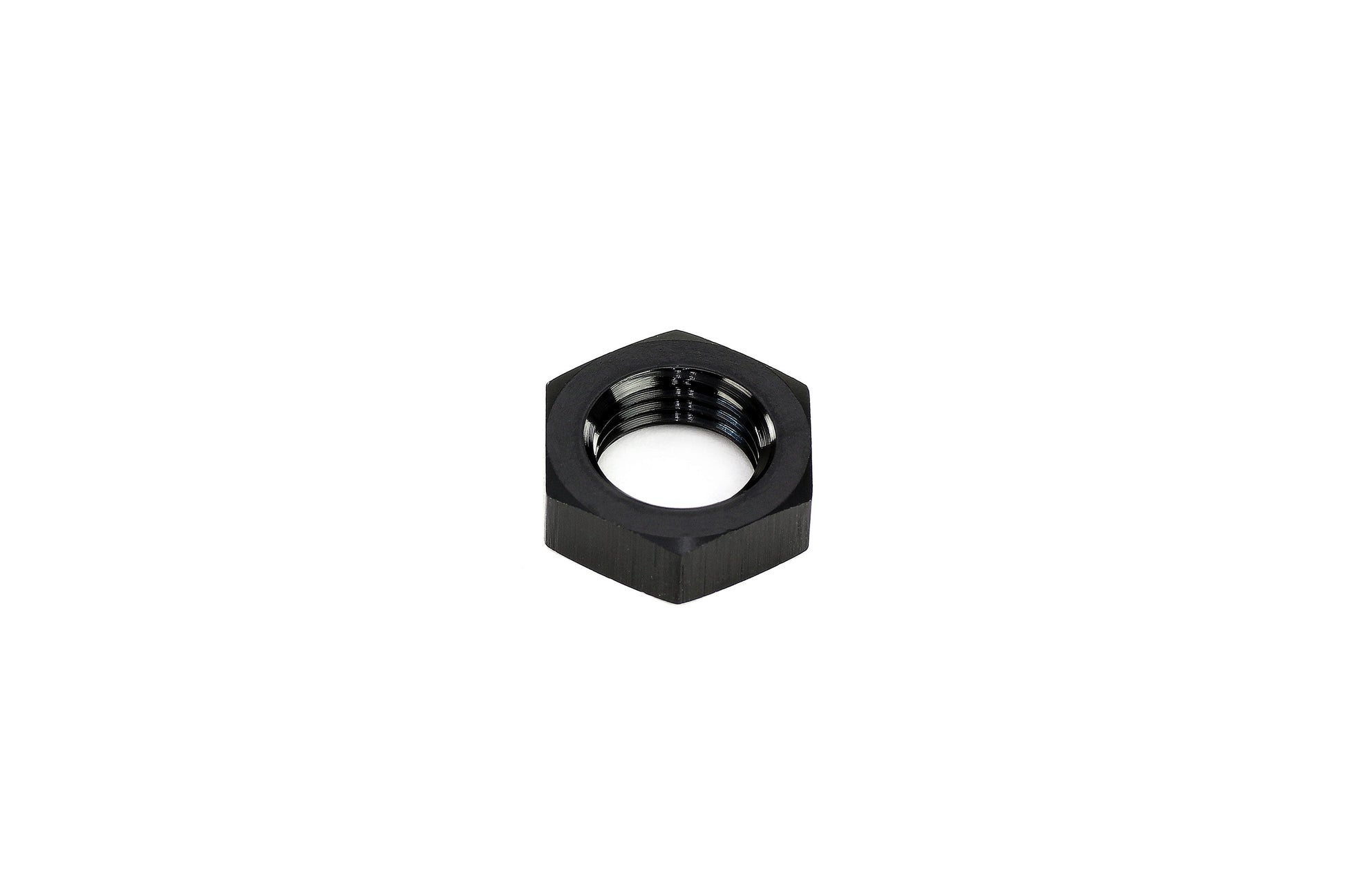HPS Performance -3 AN Female Bulkhead Fitting Jam Nut Aluminum Black