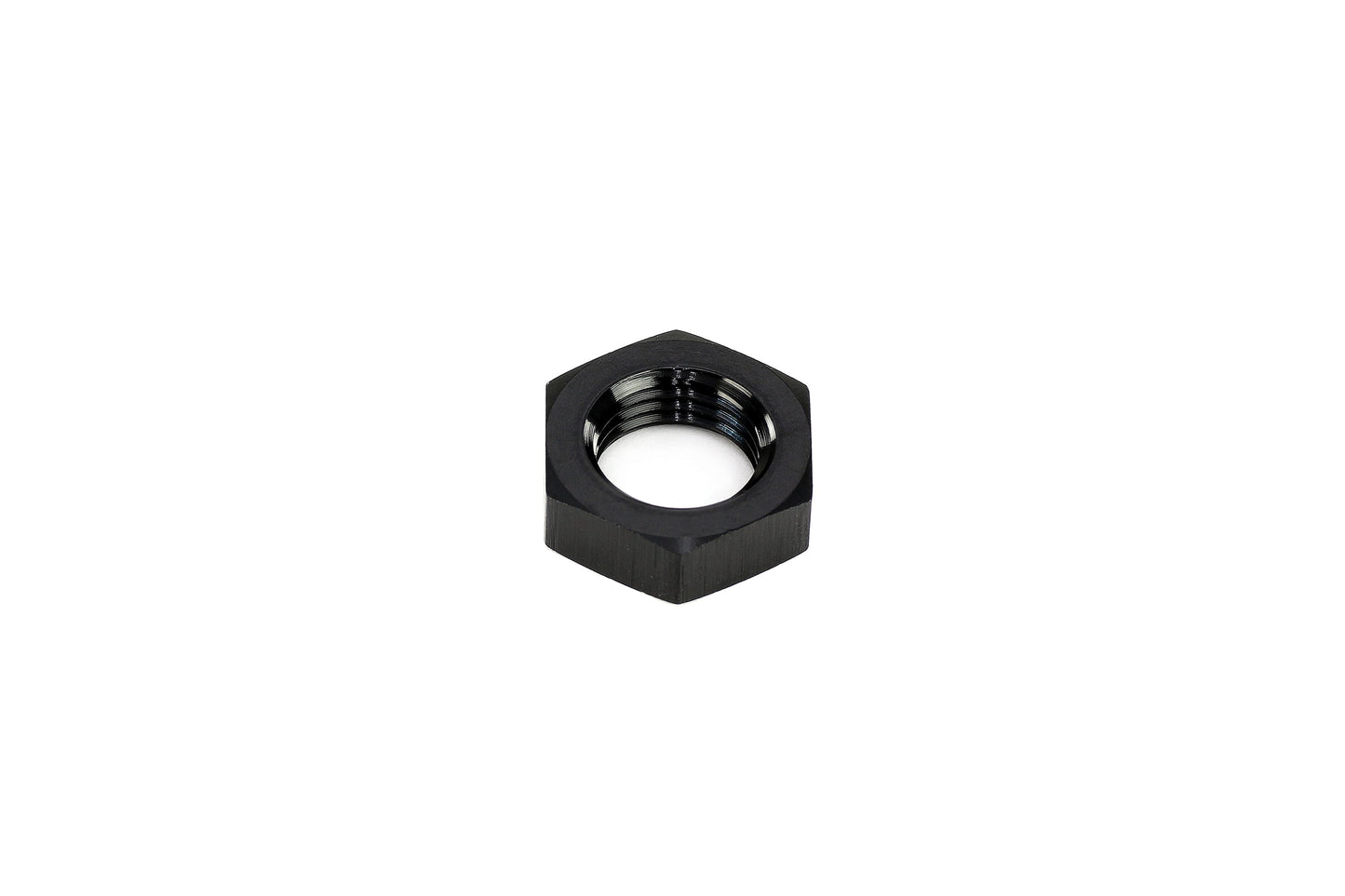 HPS Performance -10 AN Female Bulkhead Fitting Jam Nut, Aluminum, Black