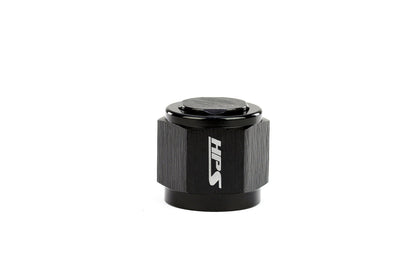 HPS Performance -8 AN Flare Female Cap Aluminum Black