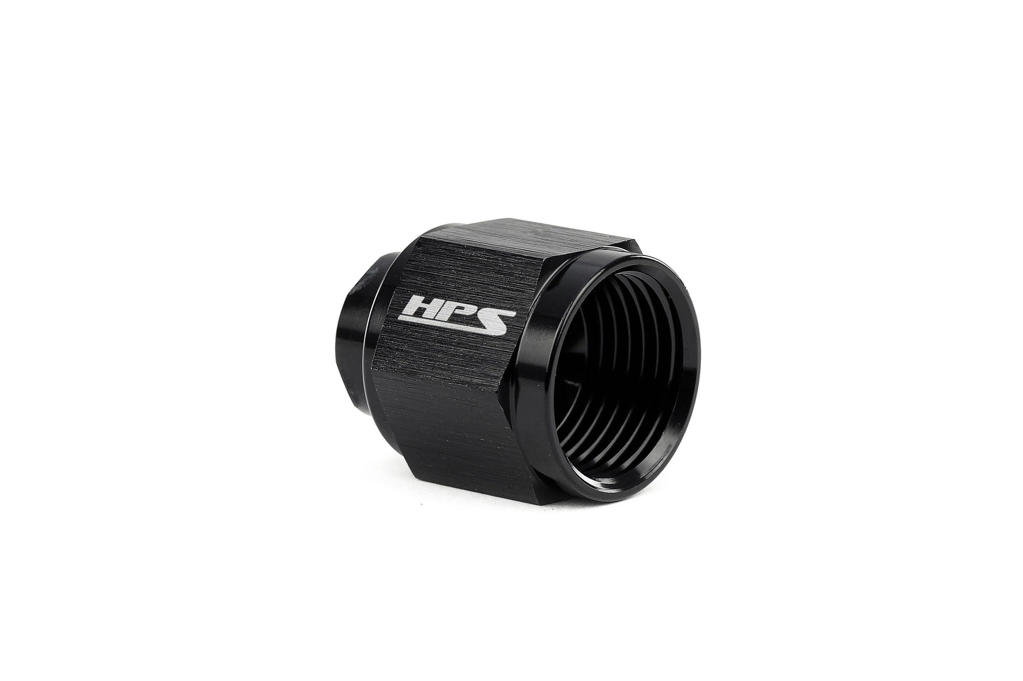 HPS Performance -10 AN Flare Female Cap, Aluminum, Black