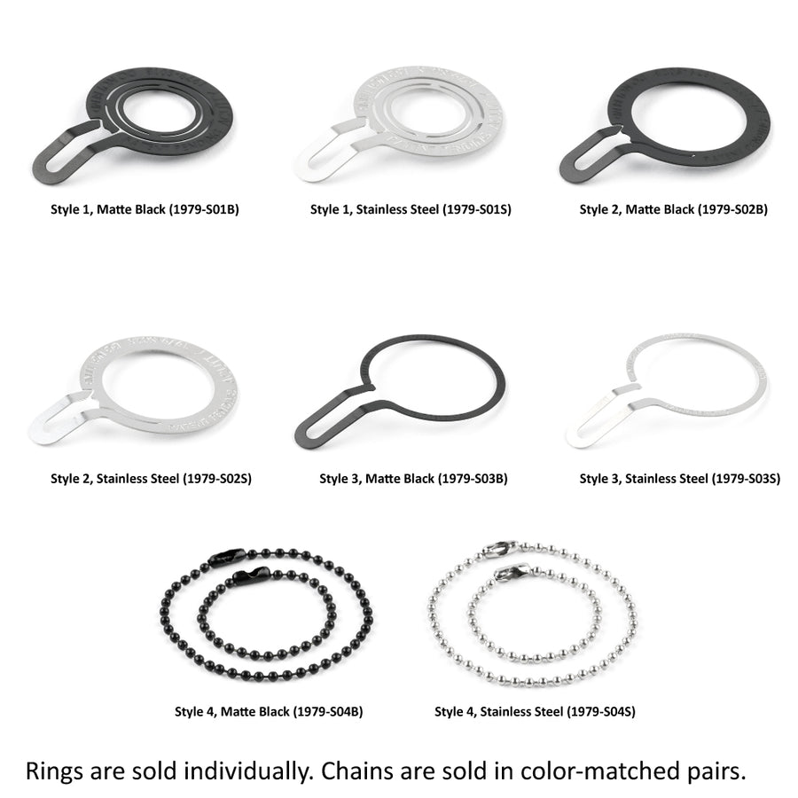 ACUiTY Instruments Shift Knob Charm Rings and Charm Chains