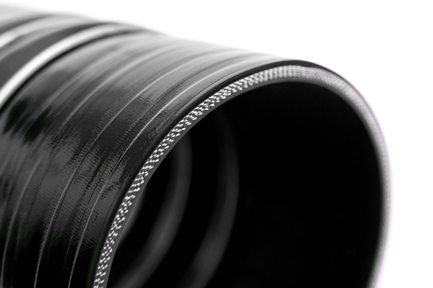 HPS 4" ID, 6.5" Long, Ultra High Temp 4-ply Reinforced Silicone CAC Coupler Hose Hot Side, Black