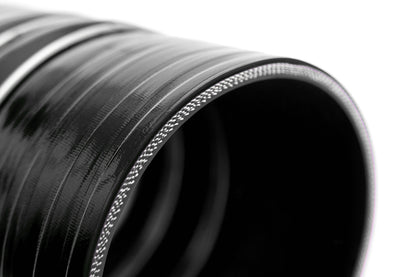 HPS 4" ID, 6.5" Long, Ultra High Temp 4-ply Reinforced Silicone CAC Coupler Hose Hot Side, Black