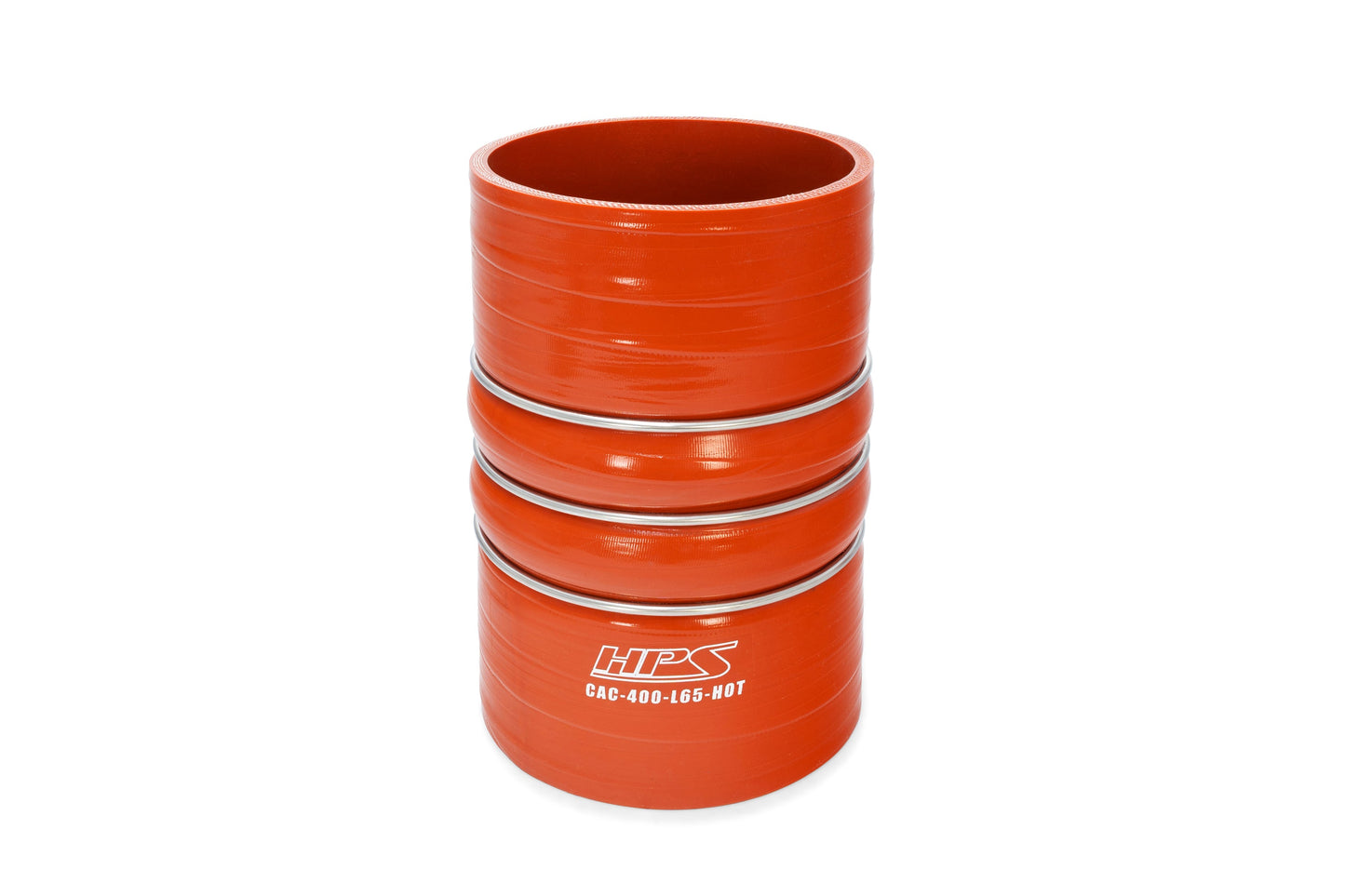 HPS 4 inch ID 6.5 inch Long Ultra High Temp 4-ply Reinforced Silicone CAC Coupler Hose Hot Side