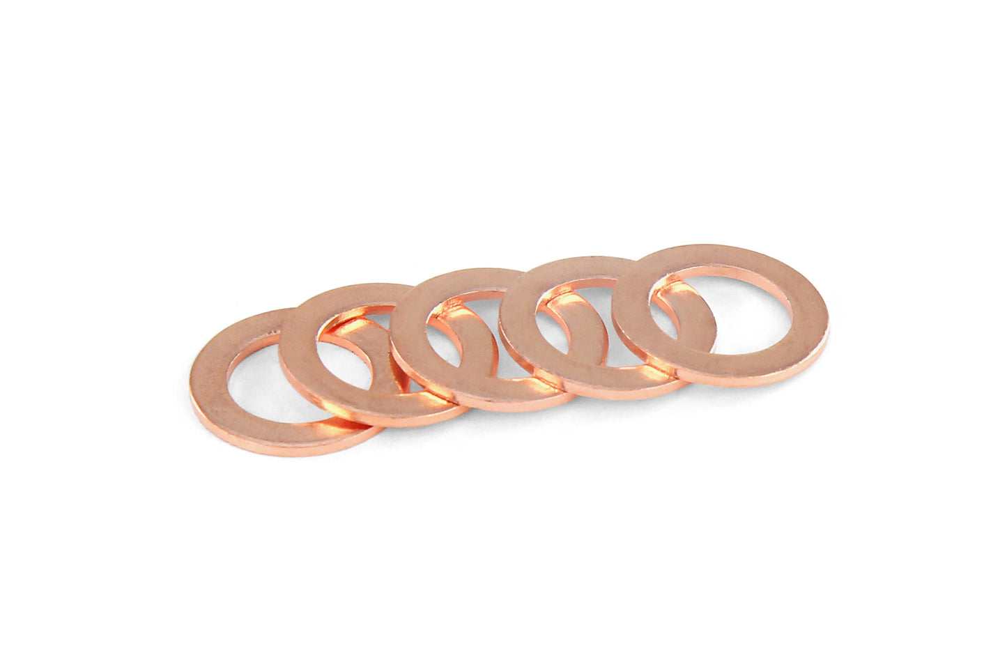 Replacement Copper Washer for HPS Stainless Steel Magnetic Oil Drain Plug Bolt M18 x 1.5 - 5pcs Pack