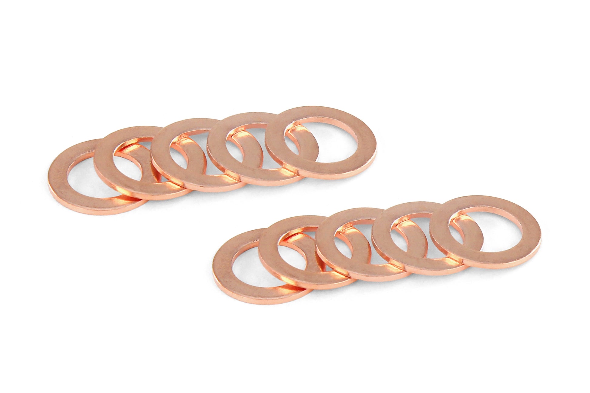 Replacement Copper Washer for HPS Stainless Steel Magnetic Oil Drain Plug Bolt M20 x 1.5 - 10pcs Pack